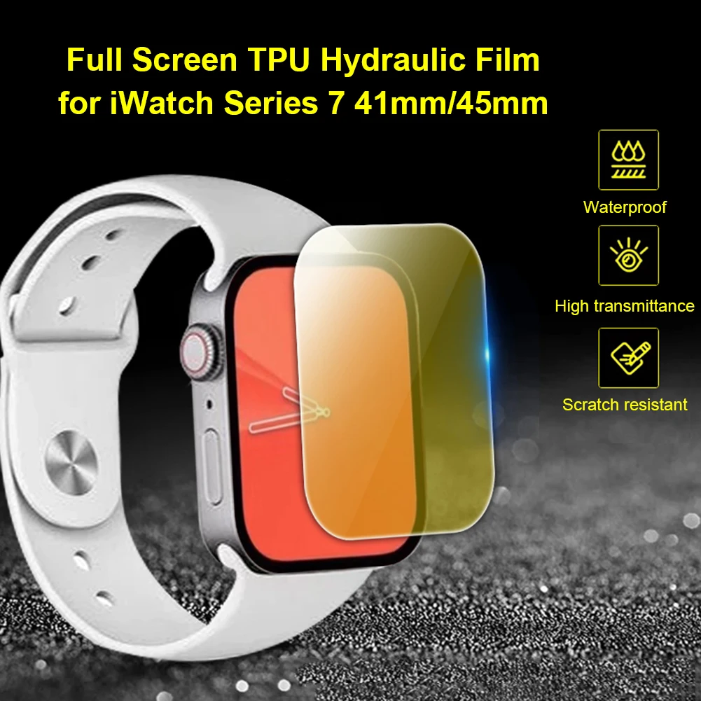 

Защита экрана для Apple Watch 7, стеклянный чехол, защитная пленка против царапин, бампер из ТПУ для iWatch серии 7 41 мм/45 мм Acces