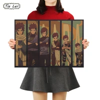 tie ler posters japanese anime kraft paper prints clear image room bar home art wall sticker 50 5x35cm