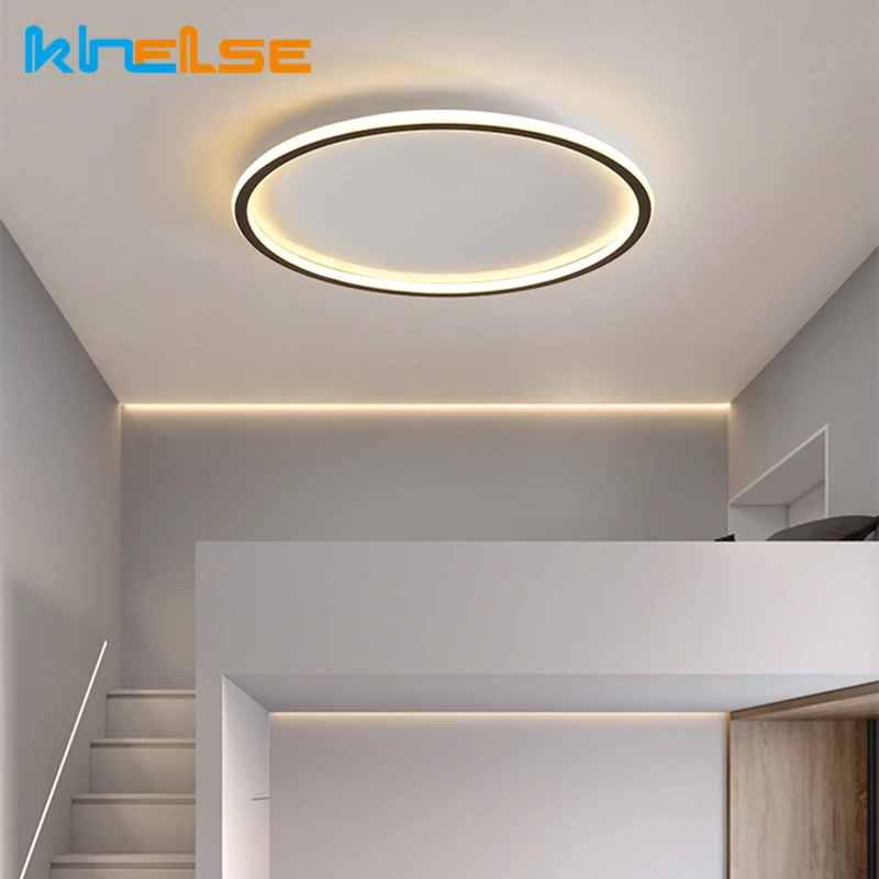 Luces de techo LED ultradelgadas modernas, lámparas de plafón minimalistas para pasillo de casa, dormitorio, decoración para sala de estar, accesorios de iluminación de techo