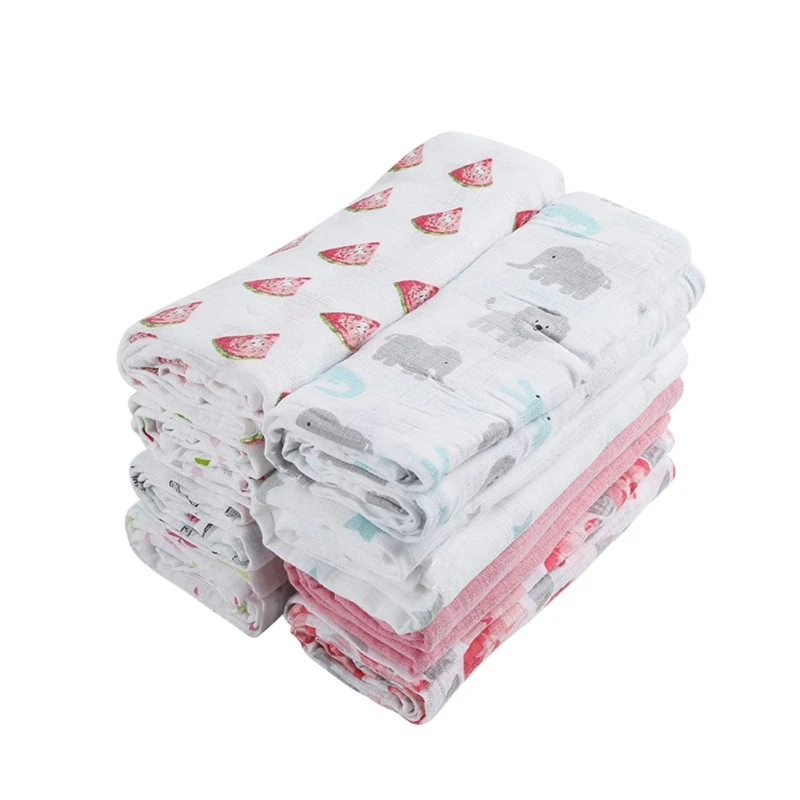 

2 Pcs Cotton Baby Blankets Newborn Swaddle Wrap Blanket Sleeping Quilt Bed Cover