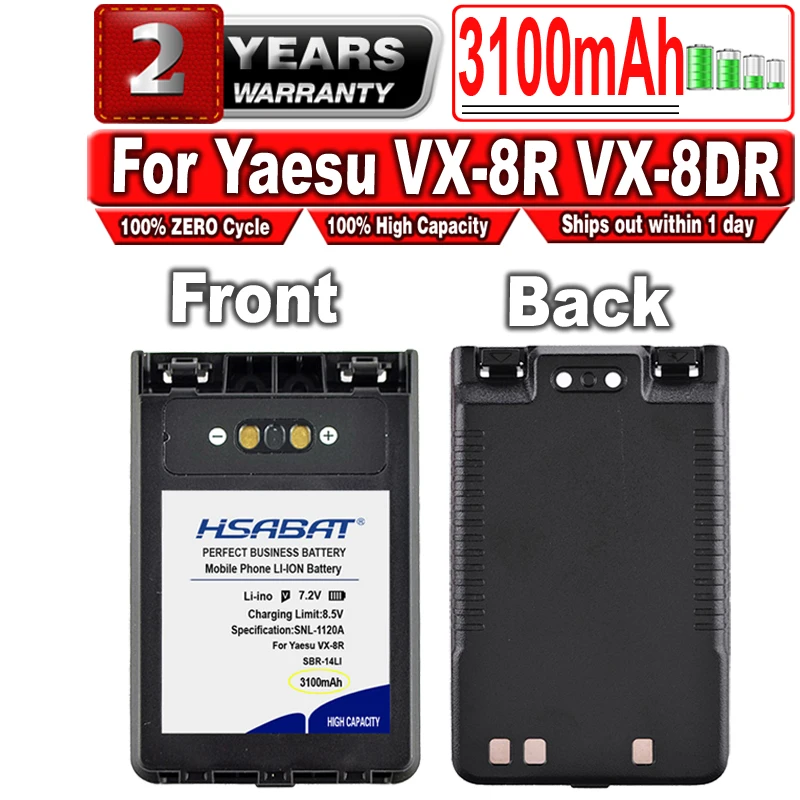 HSABAT 3100 мА/ч SBR-14LI Батарея для Yaesu VX-8R VX-8DR VX-8GR FT-1DR FT1XD FT-2DR радио FNB-102LI FNB-101Li | Мобильные