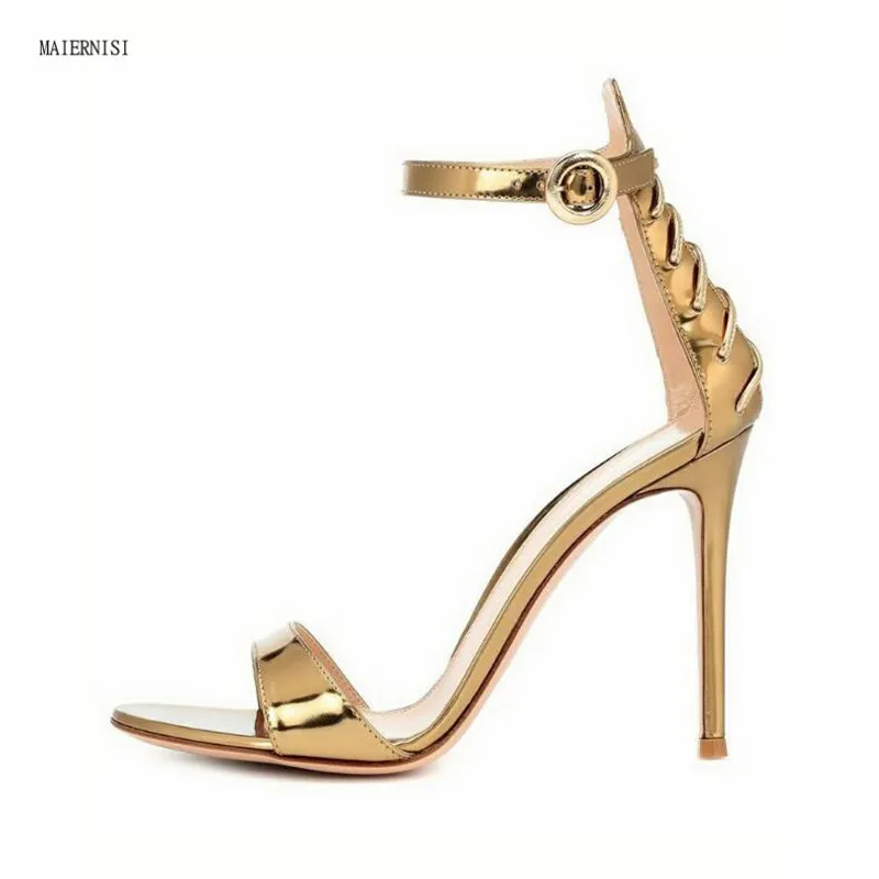 

New ladies sandals summer women's shoes authentic superstar 11CM stilettos fashion show high quality wedding dress 3-13 14
