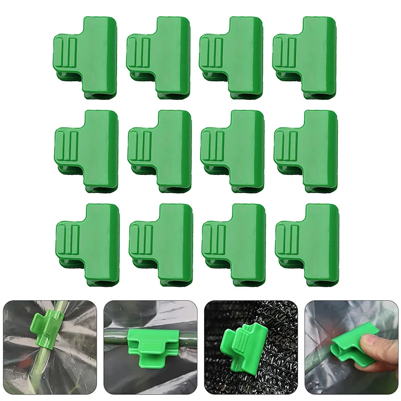

10Pcs Gardening Supplies Plastic Film Buckle Clips Greenhouse Pipe Clamps Snap Clamps Buckle Garden Tools