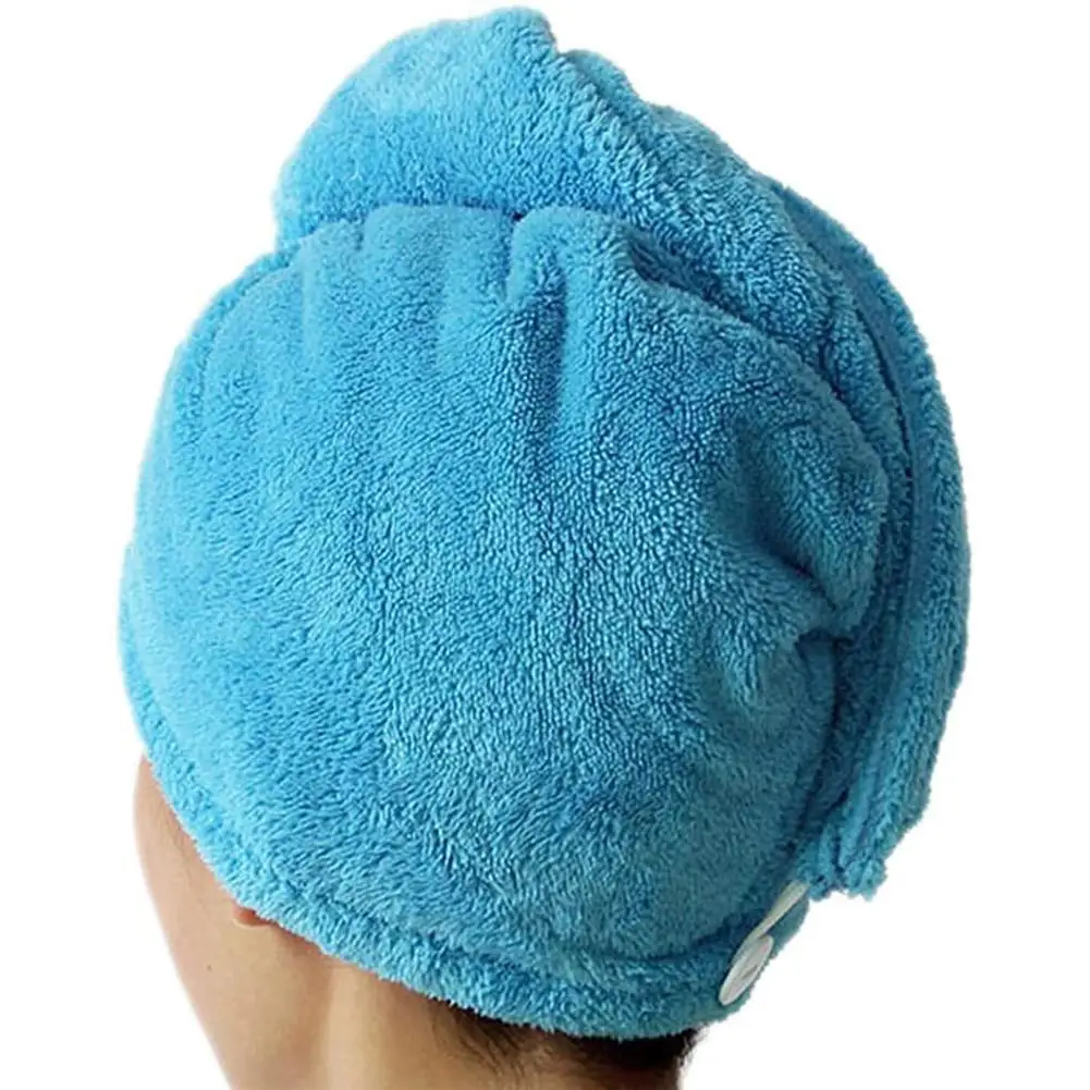 

Hair Drying Hat Quick-dry Hair Towel Cap Bath Microfiber Super Absorption Bath Hat Microfiber Solid Towel Cap