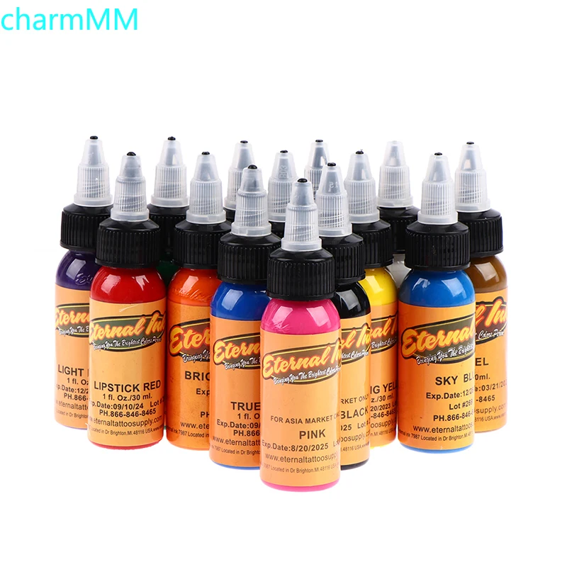 14 цветов 30 мл краска для тела чернила татуировки Перманентный макияж красящая