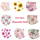 10 шт., маски для лица с цветочным принтом