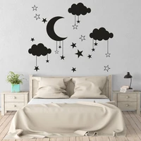 baby nursery clouds stars wall sticker moon vinyl wall decal room decor for kids rooms girls boys playroom bedroom mural3739