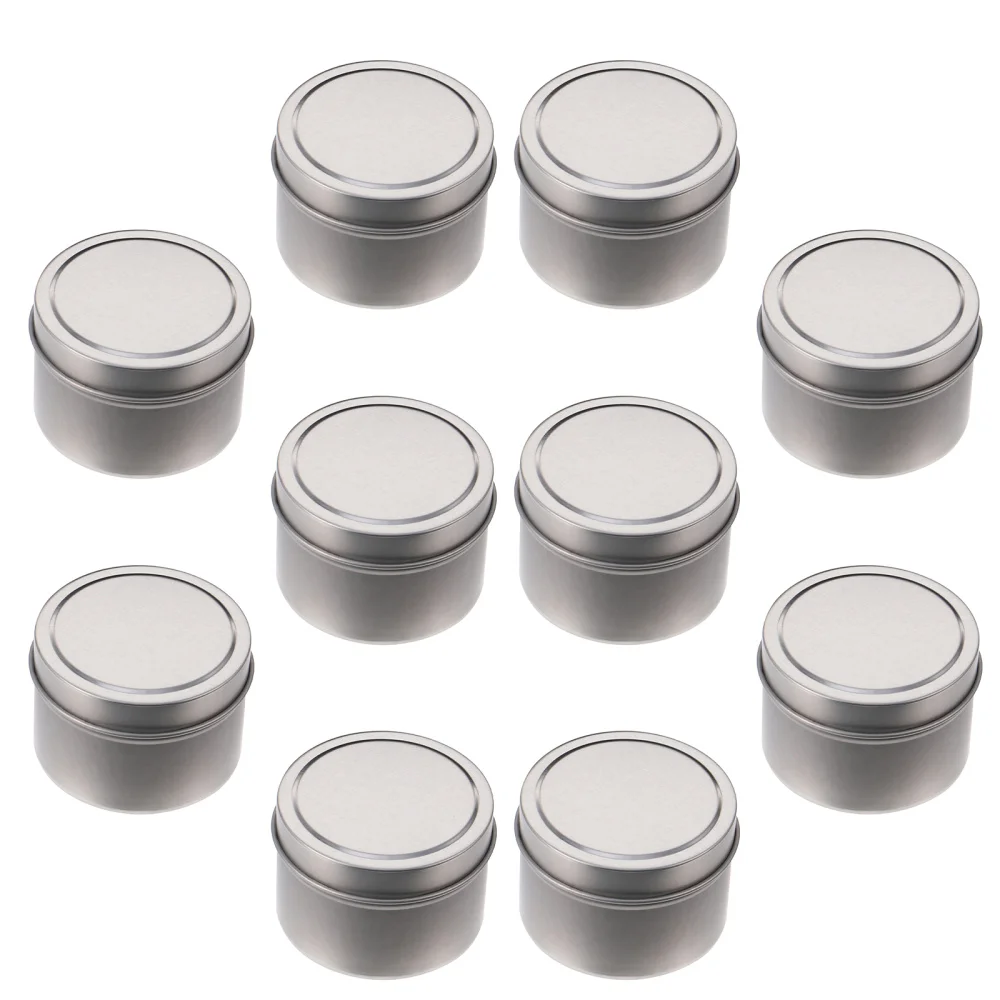 

1 Set 10 Pcs Tinplate Storage Cans Aromatherapy Candle Candy Gift Cans