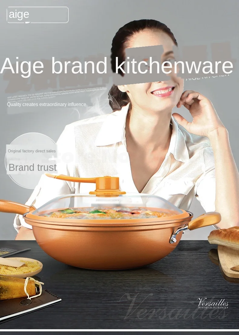 Кастрюля с крышкой 32 см универсальная сковорода для индукционной плиты