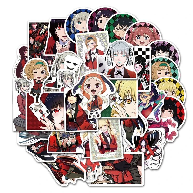 

50pcs Japan Anime Kakegurui Waterproof DIY Vinyl Decal Stickers for Snowboard Luggage Fridge Laptop Kids Gift