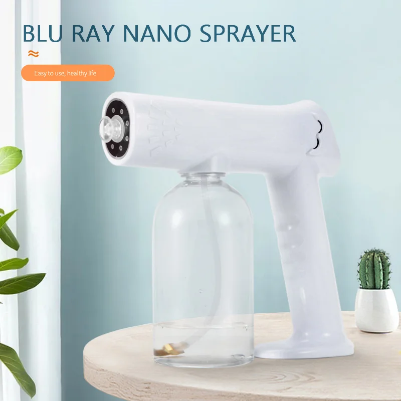 

Беспроводная зарядка Nano Blue светильник Steam Spray дезинфицирующий спрей, новая модернизированная пластиковая насадка для стерилизации
