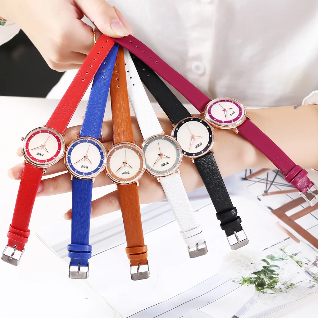 

LOLIA Women's Watch Fashion Leather Diamond Dial Ladies Watch Women Quartz Wristwatches Watches Female Clock relogio feminino