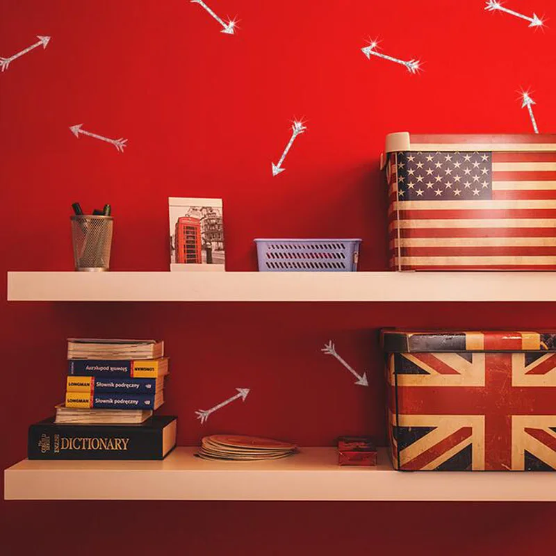 1 компл. съемные дома Спальня мультфильм стрелки мерцания Наклейки на стену Книги