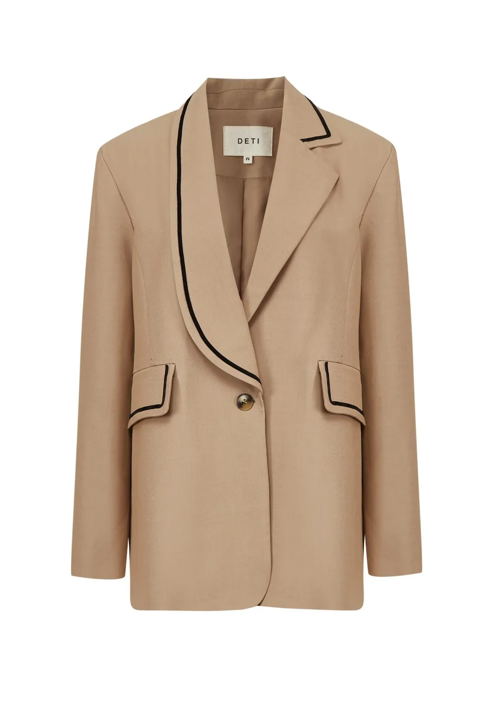 

Long Sleeve Notched Lapel Button Stripes Blazer