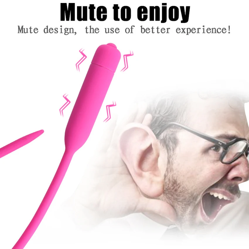 Уретральный вибратор 10 скоростей Мужской мастурбатор силиконовая Вибрирующая