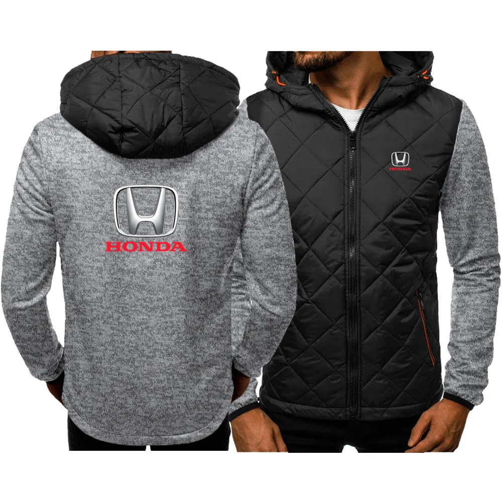 

Men's spring and autumn HONDA printing casual diamond stitching hoodie fashion cardigan long-sleeved zipper jacket hoodie