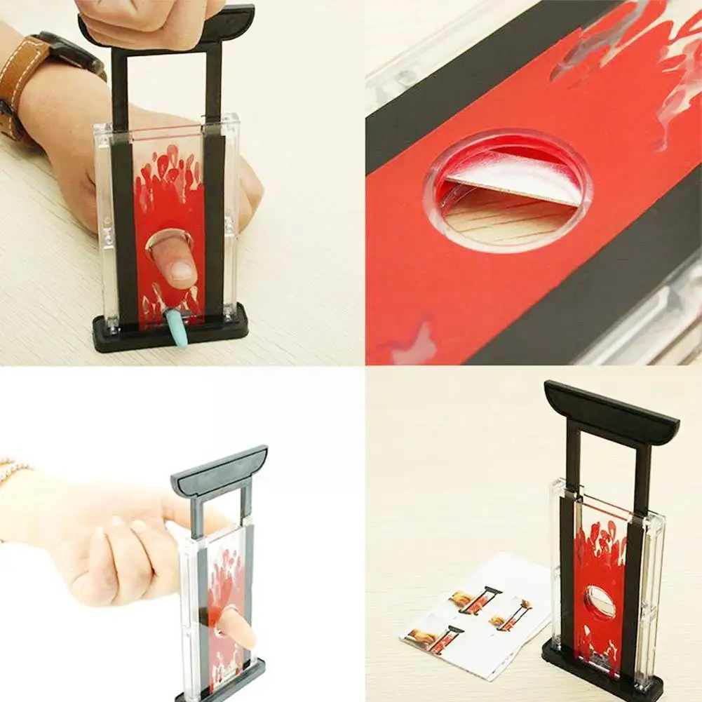 

Flame Finger Guillotine Finger Cut Thumb Knife Profesional Up Magic Props Gimmick Stage Props For Kids Toys Close T6T1