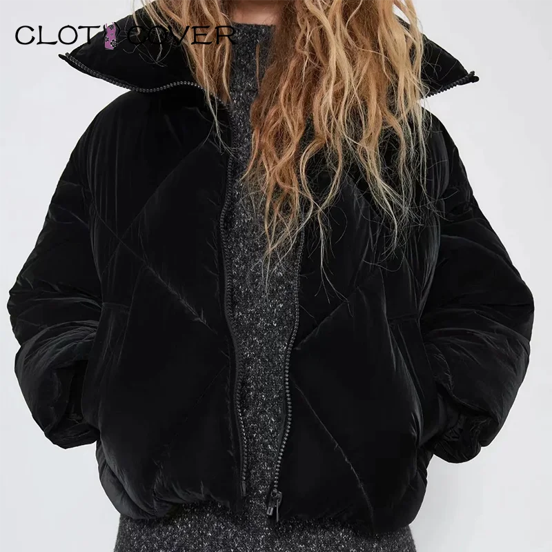 New Winter Thickened Oversize Parka Women Cotton Coat Casual Solid Zipper Short Bubble Jackets Loose Warm Outwear Tops Ladies | Женская