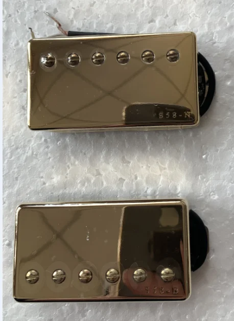 

Professional Set of Original S58 Humbucker Alnico Pickups Gold Color For Electric Guitars Accessories Made in Korean #P216