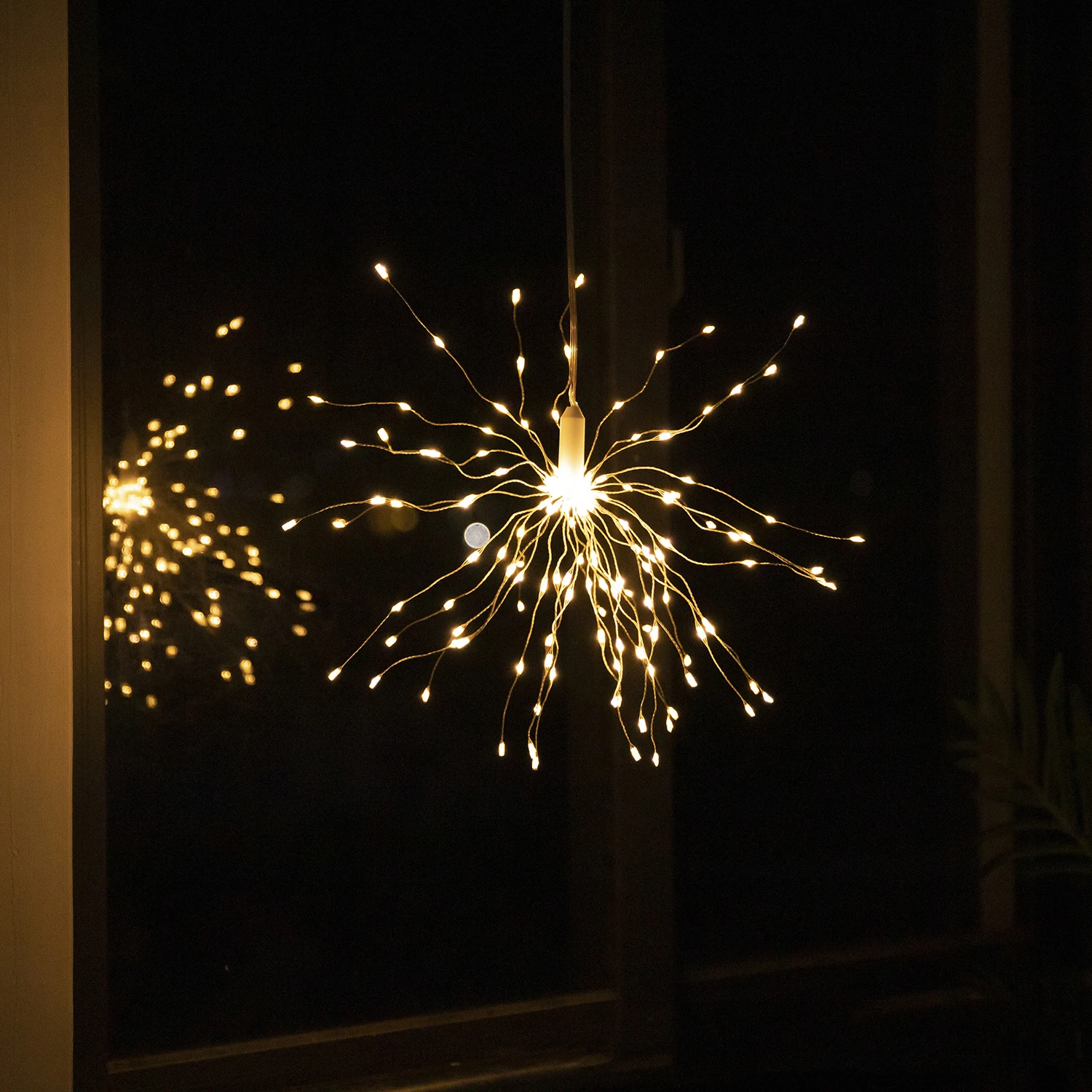 Фестиваль подвесные гирлянды Starburst 100-200 светодиодов DIY фейерверк медная Фея гирлянда Рождественские огни Открытый мерцающий свет