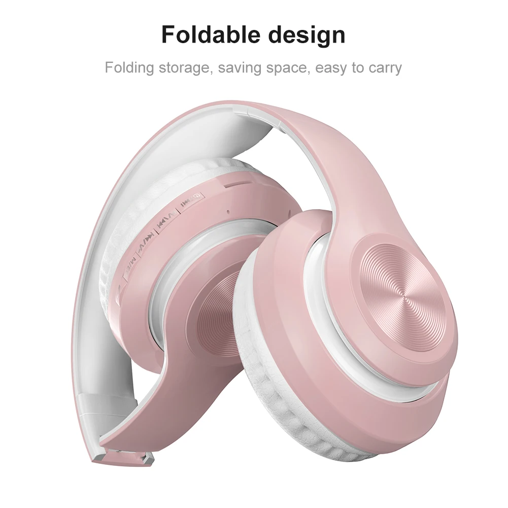 P68 Bluetooth 5 0 Складная перезаряжаемая беспроводная гарнитура HiFi наушники|Наушники и