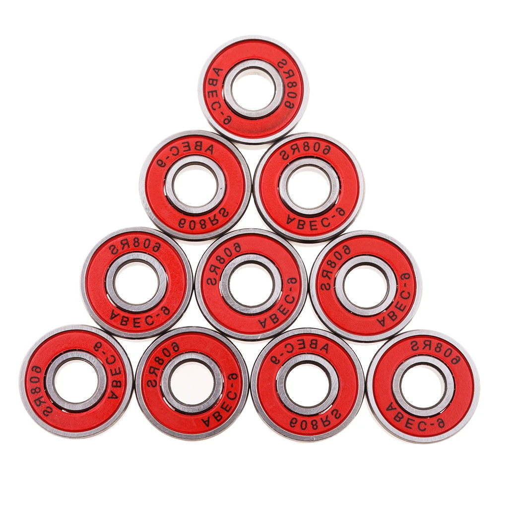 

10 Pieces Wheel Bearing Ball Bearing Set Made Of Metal For Skateboard Longboard