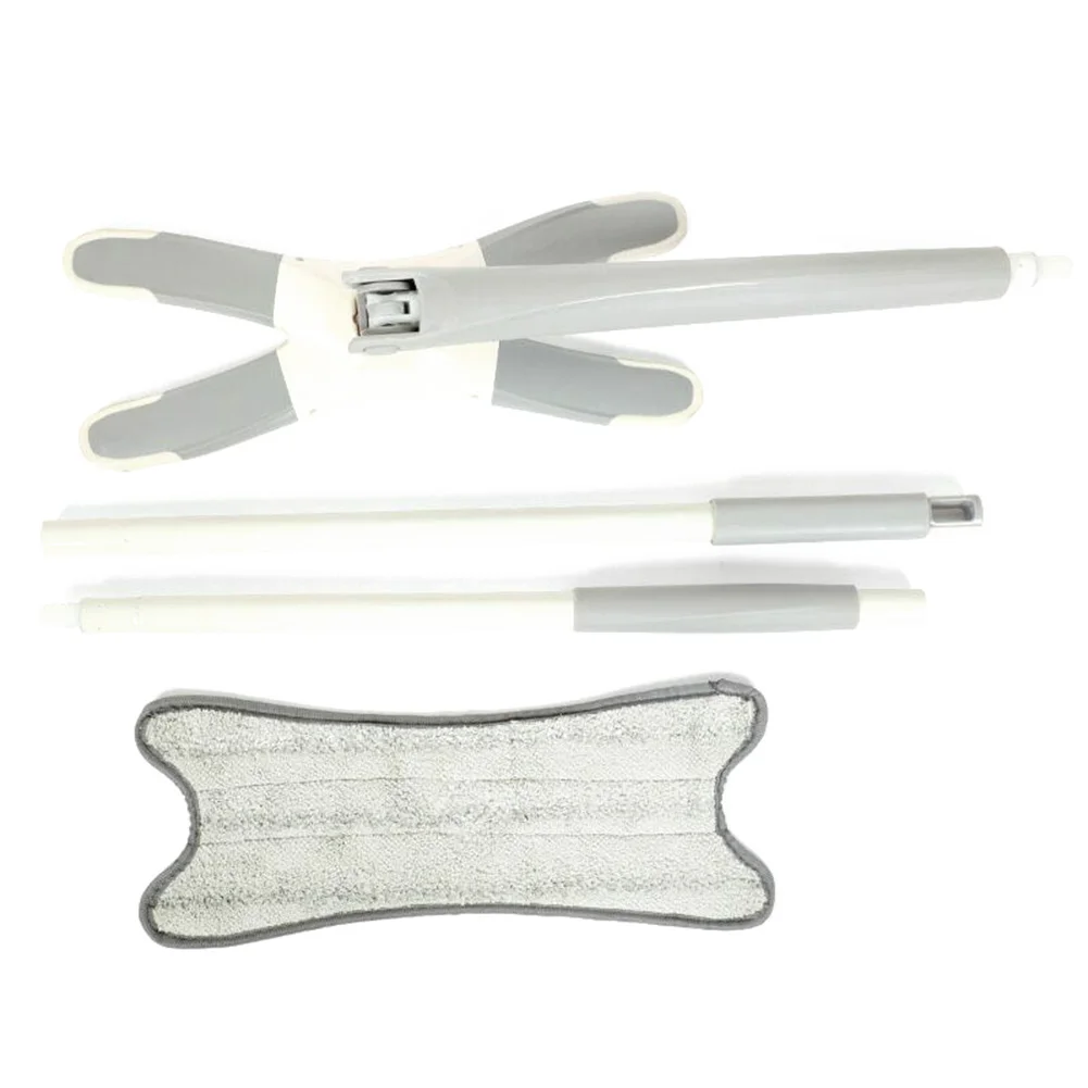 

X-type Floor Mop with Reusable Microfiber Pads 360 Degree Flat Mop for Home Replace Hand-free Wash Household Cleaning HG