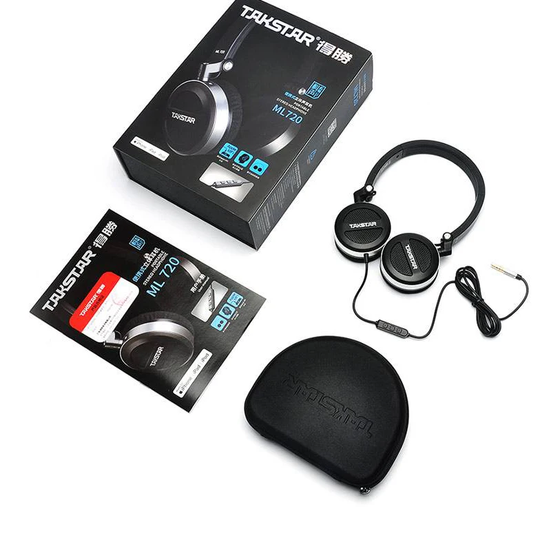 

TAKSTAR ML720 Portable Stereo MFi Headphone Foldable Headset 40mm Driver Diameter with Control Button/ Microphone for iPhone
