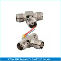 1x pcs 3 three tnc female to 2 dual tnc female plug tnc 3 way splitter adapter socket t type rf coaxial connector