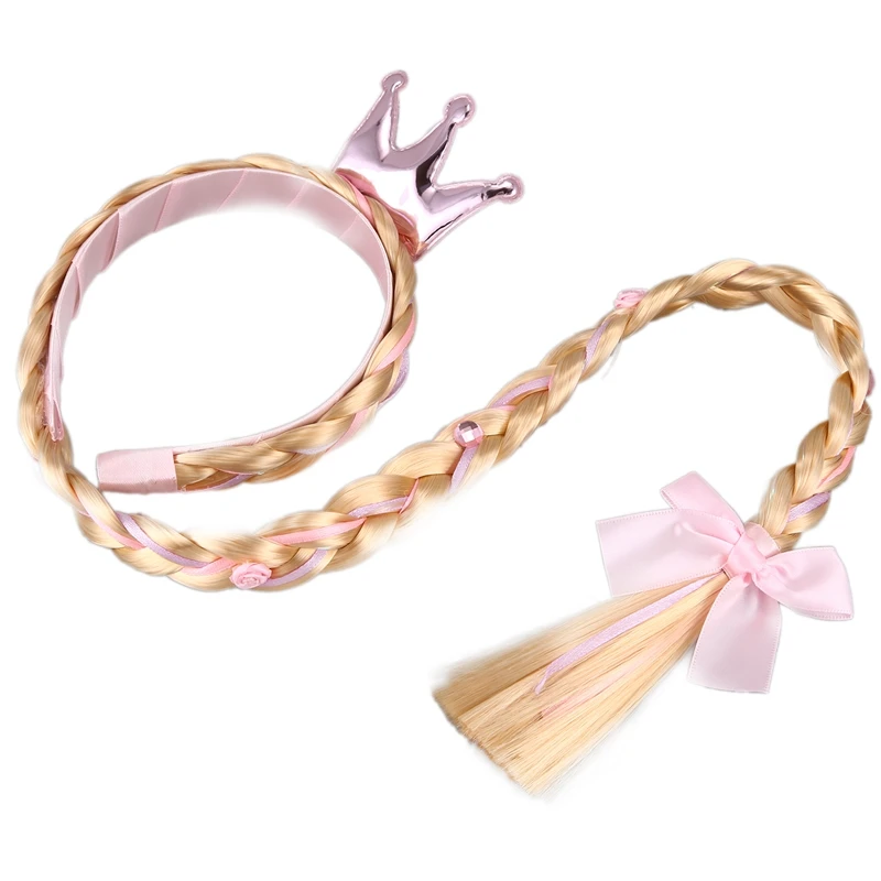 Princesswig Class Freeze Kid Girl Headband Braid Wig Hairband Princess Cosplay 2 Pcs | Детская одежда и обувь