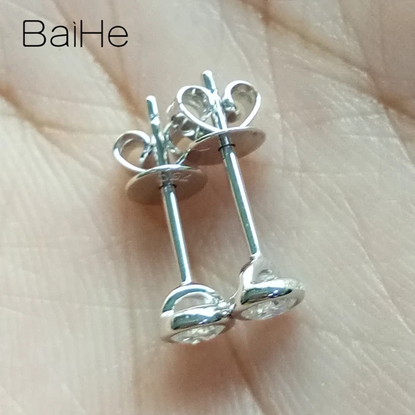 BAIHE, 18 К, белое золото, 0.20CT SI/H, натуральные бриллианты, хорошее ювелирное изделие, свадебный подарок, обручение, модные женские серьги-гвоздики
