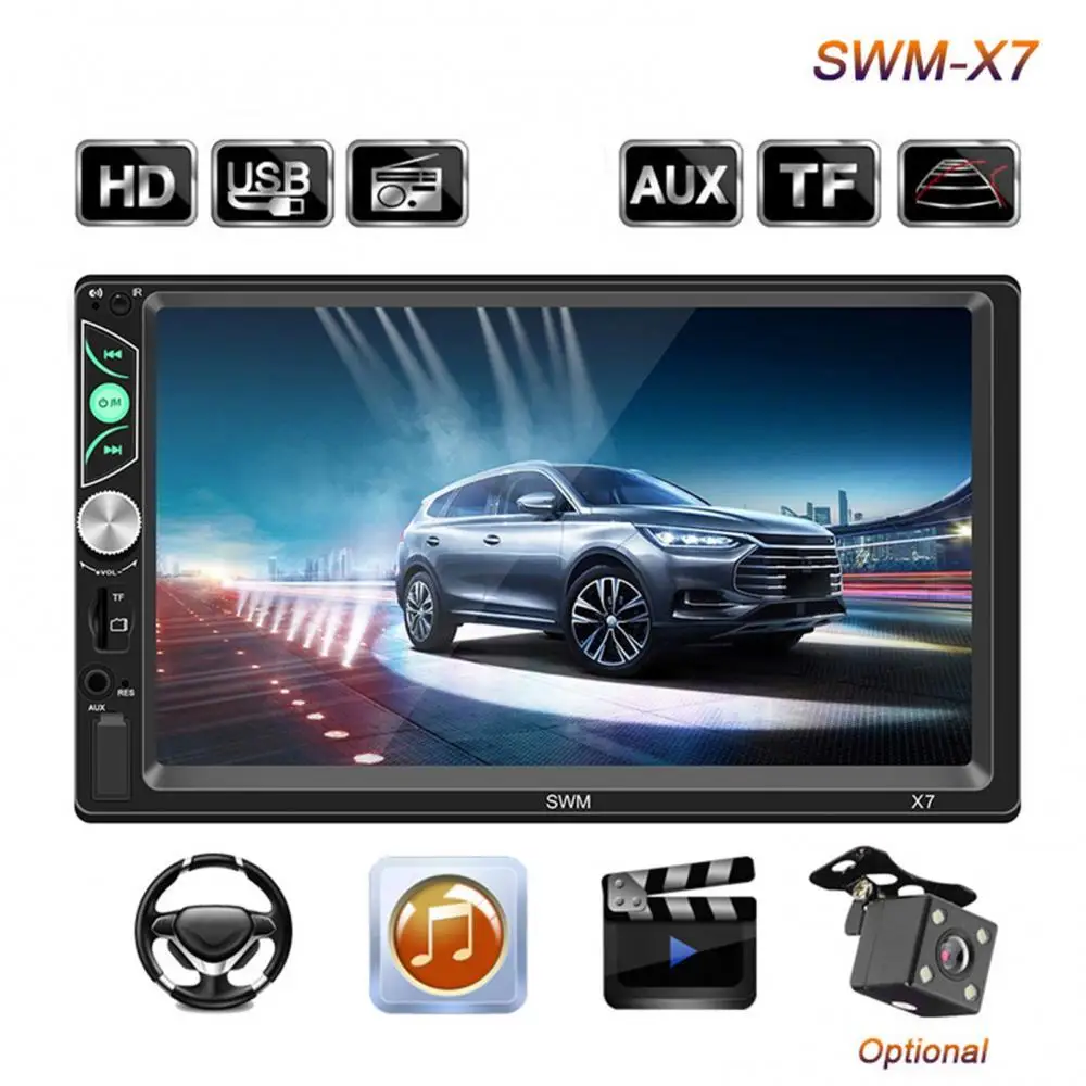 X7 7-inch Screen Car Bluetooth MP5 High Definition Video Audio Player Radio Carplay Car Bluetooth MP5 Video Audio Player Radio