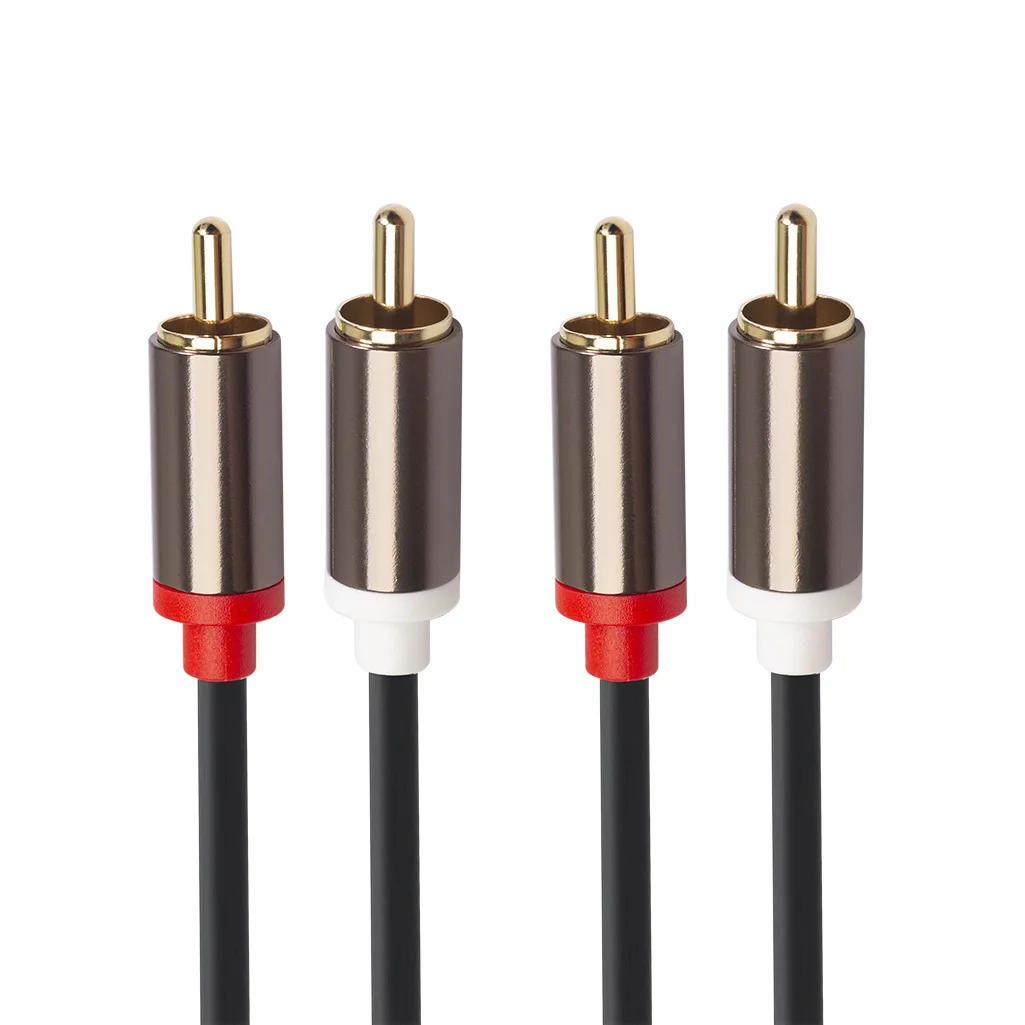 

2RCA to 2 RCA Male to Male Audio Cable Gold-Plated RCA Audio Cable for Home Theater DVD TV Amplifier CD Soundbox