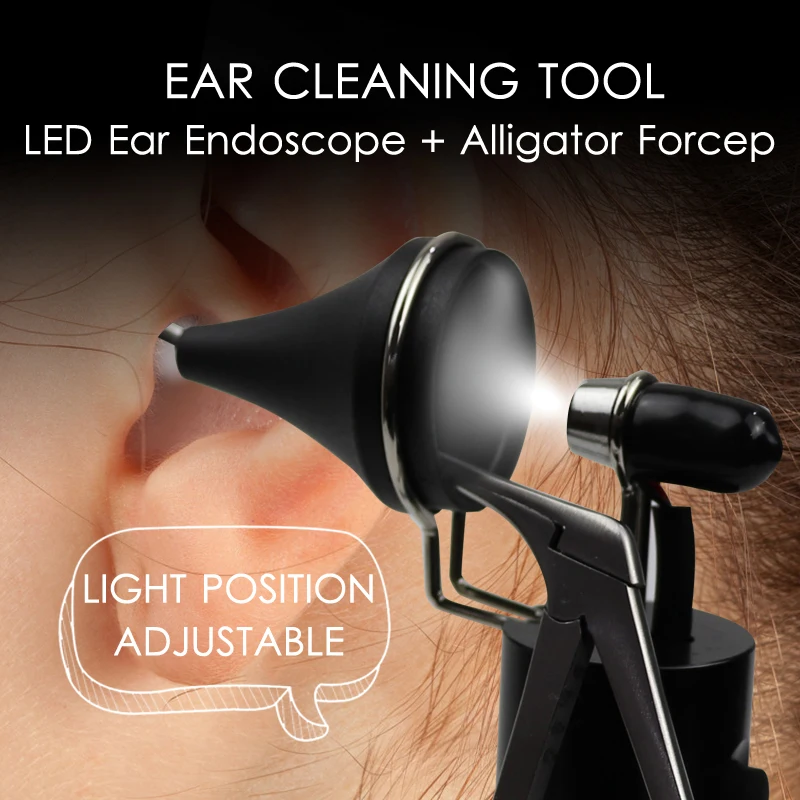 Medical Ear Wax Endoscope Earwax Remover Hartman Micro Alligator Crocodile Forceps Nose Cleaner Clip Tweezer Otoscope Tool | Красота и
