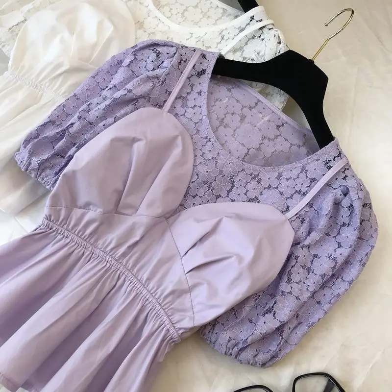 

Popular Purple Lace Shirt for Women New Female Short Sleeve Lace Blouse Womens Shirts Tops Blusas Mujer De Moda 2020 Nancylim