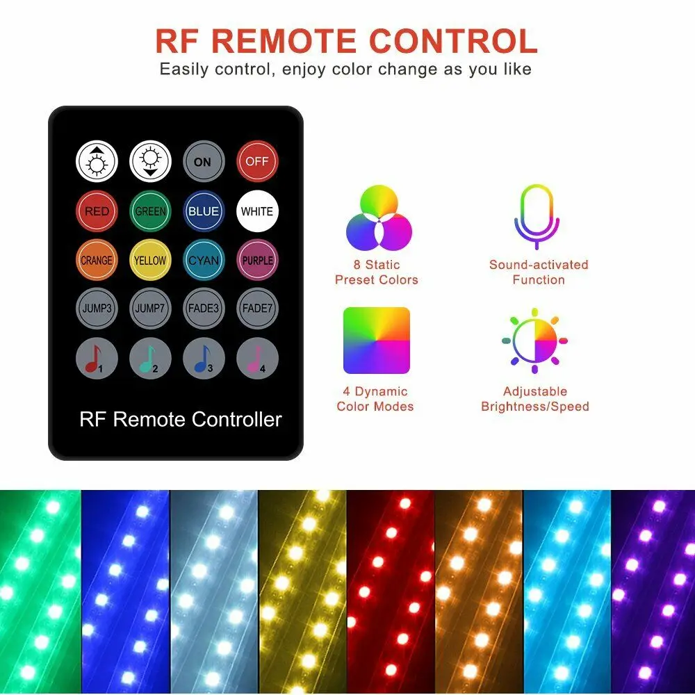 

Mayitr автомобиль интерьера для ног пол Декор атмосфера светильник RGB светодиодный автомобиль для ног лампы красочная атмосфера светильник по...