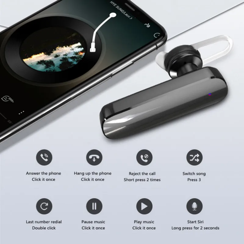 Беспроводные Bluetooth наушники бизнес гарнитура автомобильный наушник Hands Free с