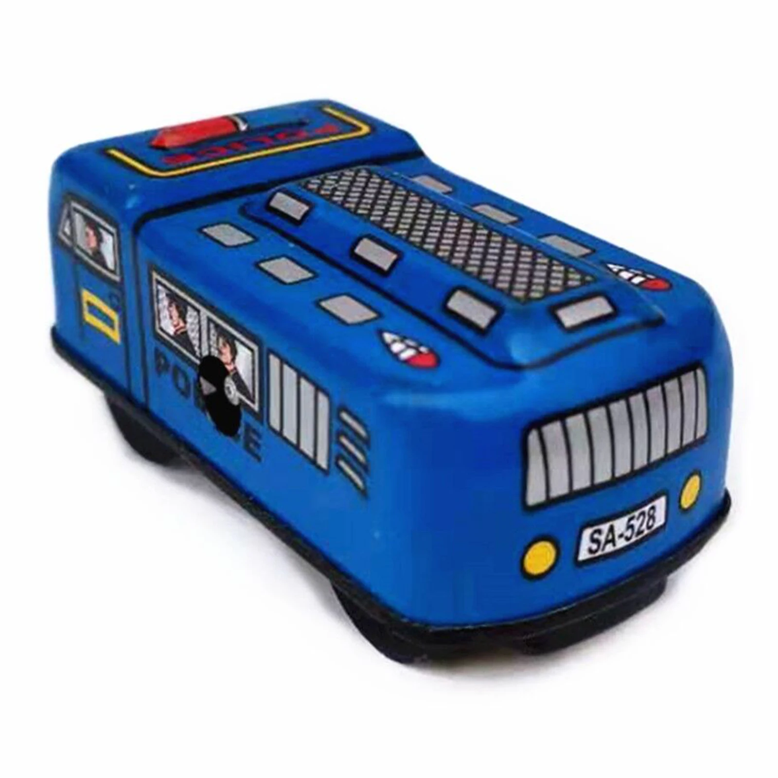 

Vintage Collectable Gift Clockwork Police Car Model Tin Toy with Wind Up Key