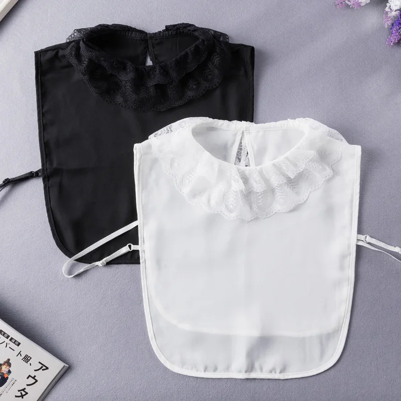 

Блузка женская со съемным кружевным воротником, блузка с ложным воротником