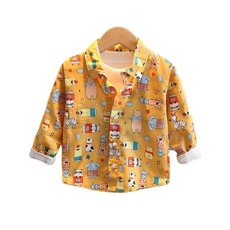 

New Spring Children Fashion Clothes Baby Boys Girls Cartoon Shirt Toddler Casual Costume Autumn Kids Infant Cotton Clothing