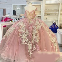 quinceanera dresses off the shoulder ball gowns lace applique sweet 15 16 dress party wear
