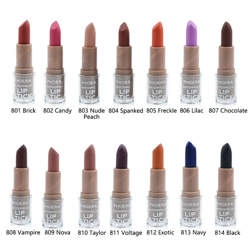 PHOERA 14 цветов красный матовый макияж водостойкий стойкий высокий пигмент модная