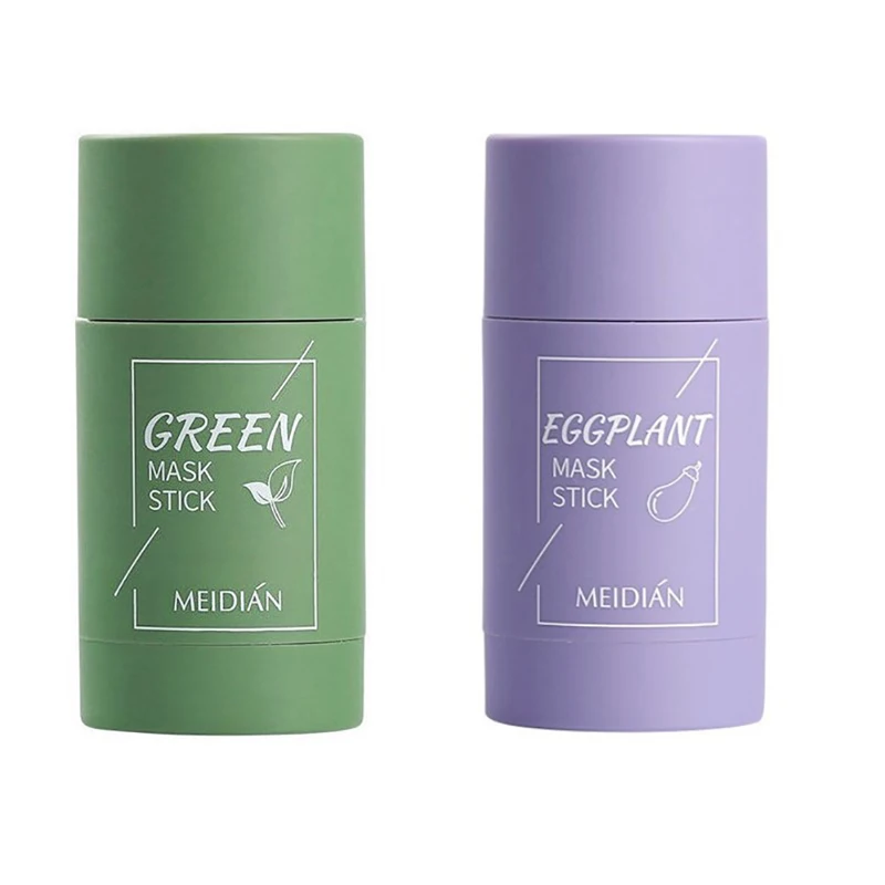

Green Tea Mask Solid Face Mask Stick Oil Control Moisturizing Cleaning Mask Acne Treatment Blackhead Remove Pores Purifying