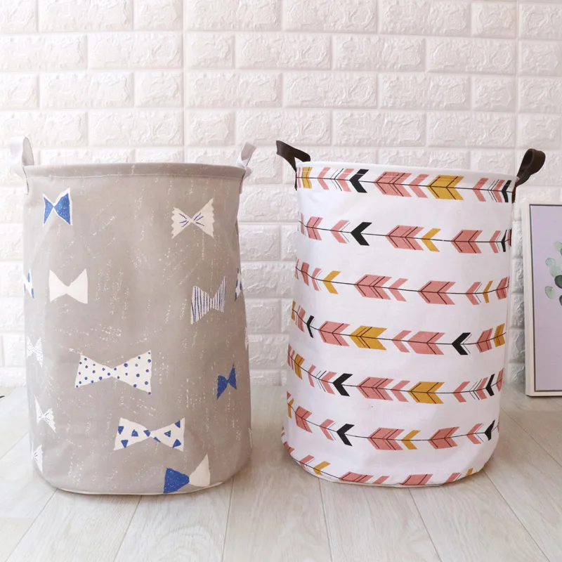 

Waterproof Laundry Basket Kids Toy Clothes Organizer Folding Storage Basket Large Cotton Linen Clothes Basket NX090226