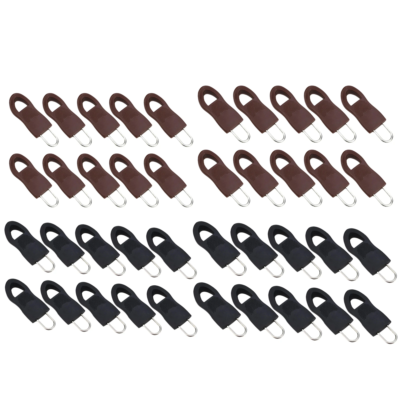 

10x Black Detachable Zip Fixer Zipper Tags Repair Pull Tab for Clothing Bags