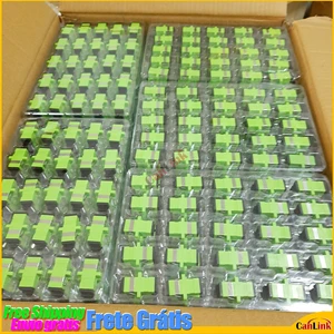 100pcs sc fiber optic connector adapter om3 sc upc sm flange singlemode simplex sc sc apc coupler wholesale free global shipping