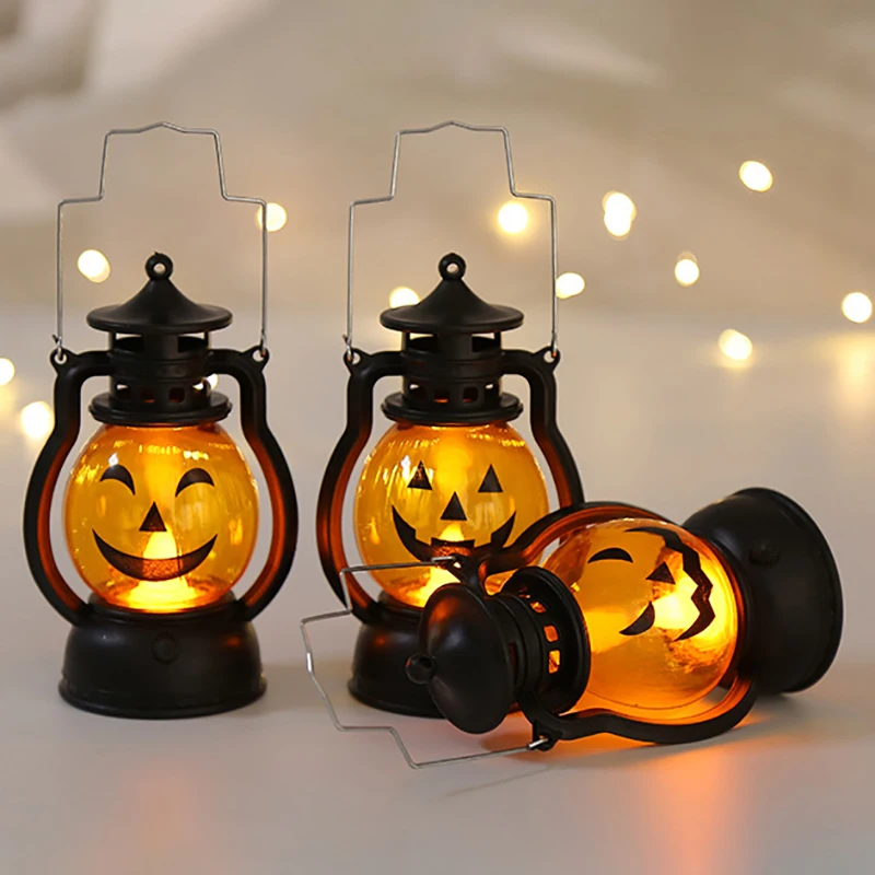 Pumpkin Skull LED Pony Lantern Halloween Decoration Prop Creative Holiday Bar Party Light Oil Lamp | Дом и сад