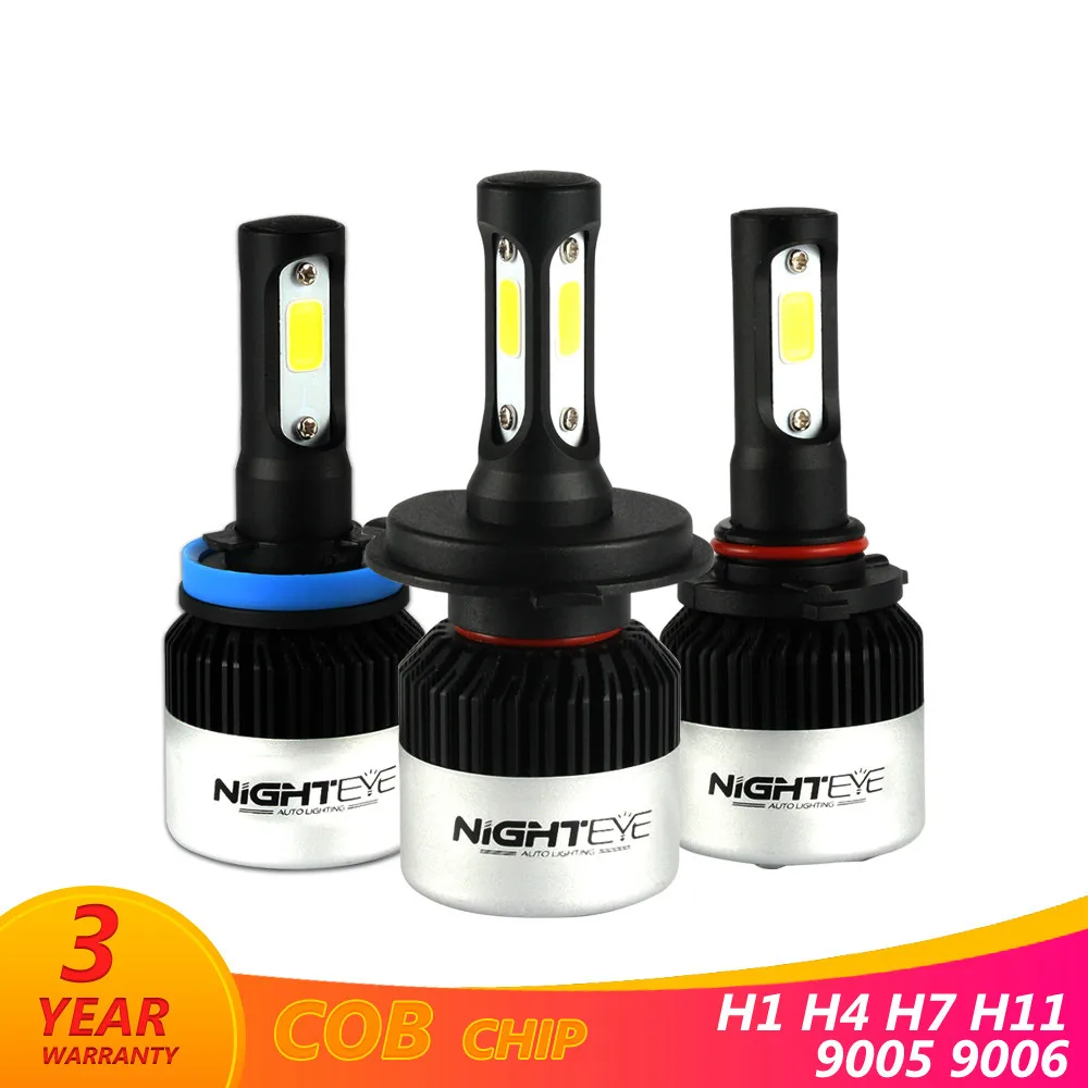 Nighteye Фары для авто H4 LED H7 H8 HB3 HB4 H11 H1 светодиодные лампы лампочки фары