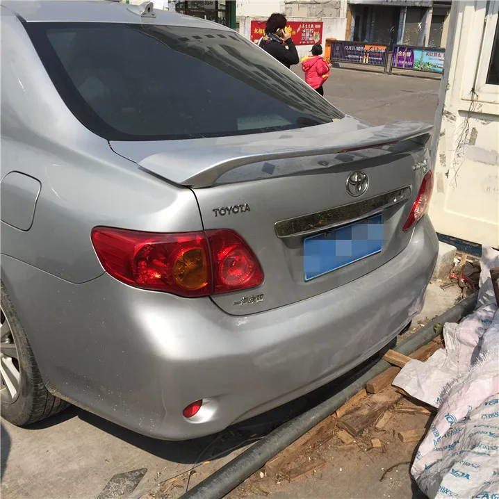 Для Toyota Corolla спойлер с зажимом lam ABS Материал заднее крыло автомобиля праймер цвет