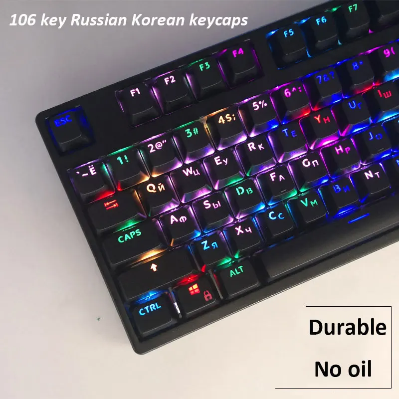 

Колпачки клавиш для механической клавиатуры Ikbc Cherry MX Annie, японский и корейский стиль, 104 клавиши, новая двухцветная подсветка